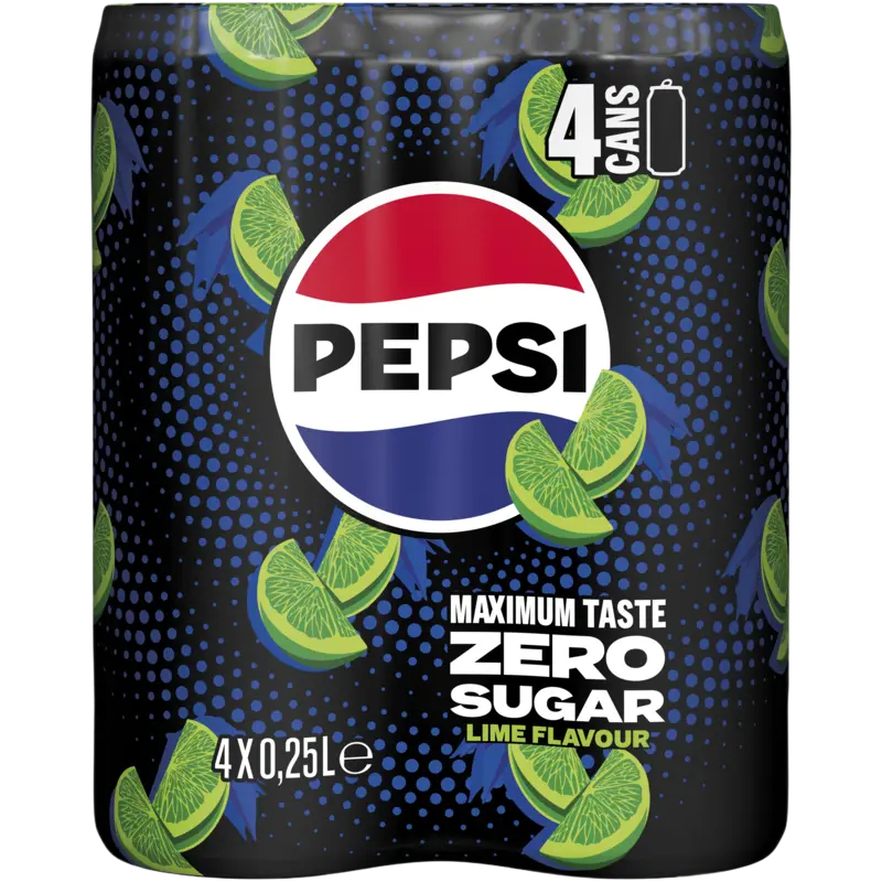 Pepsi Zero sugar lime 4-pack