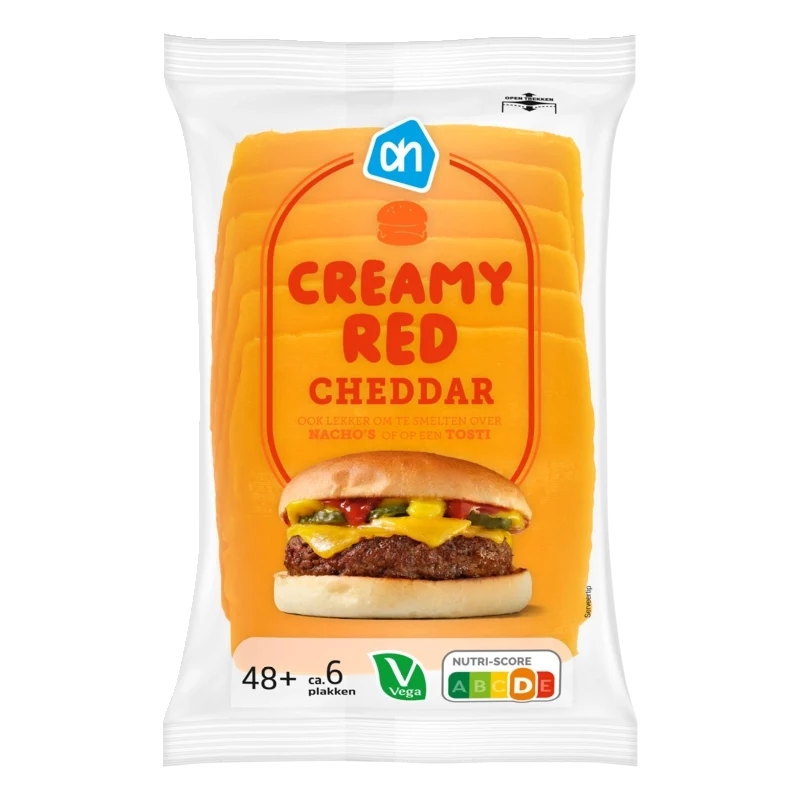 Creamy red cheddar 48+ plakken