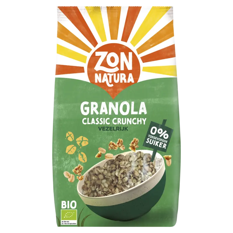 Zonnatura Granola classic crunchy vezelrijk