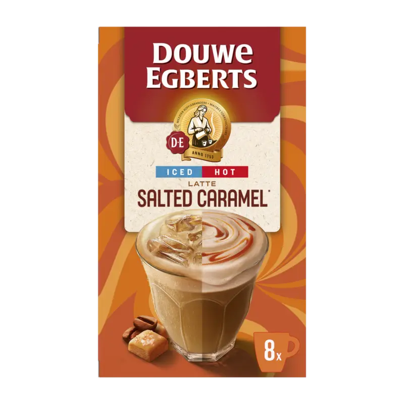 Douwe Egberts Warm of koud latte salted caramel