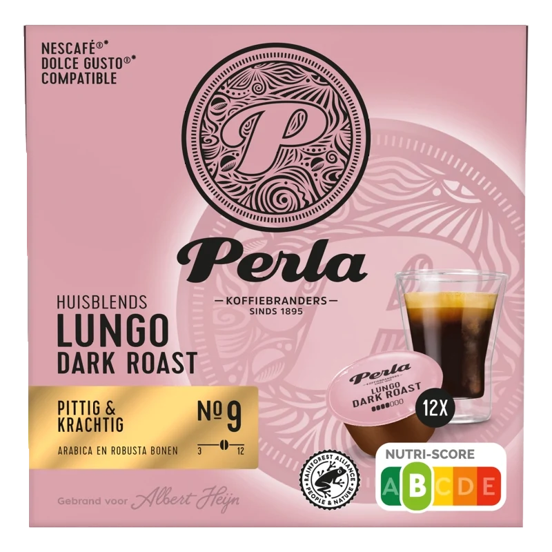 Perla Huisblends Dolce gusto lungo dark roast capsules
