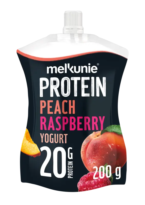 Melkunie Protein peach raspberry yoghurt