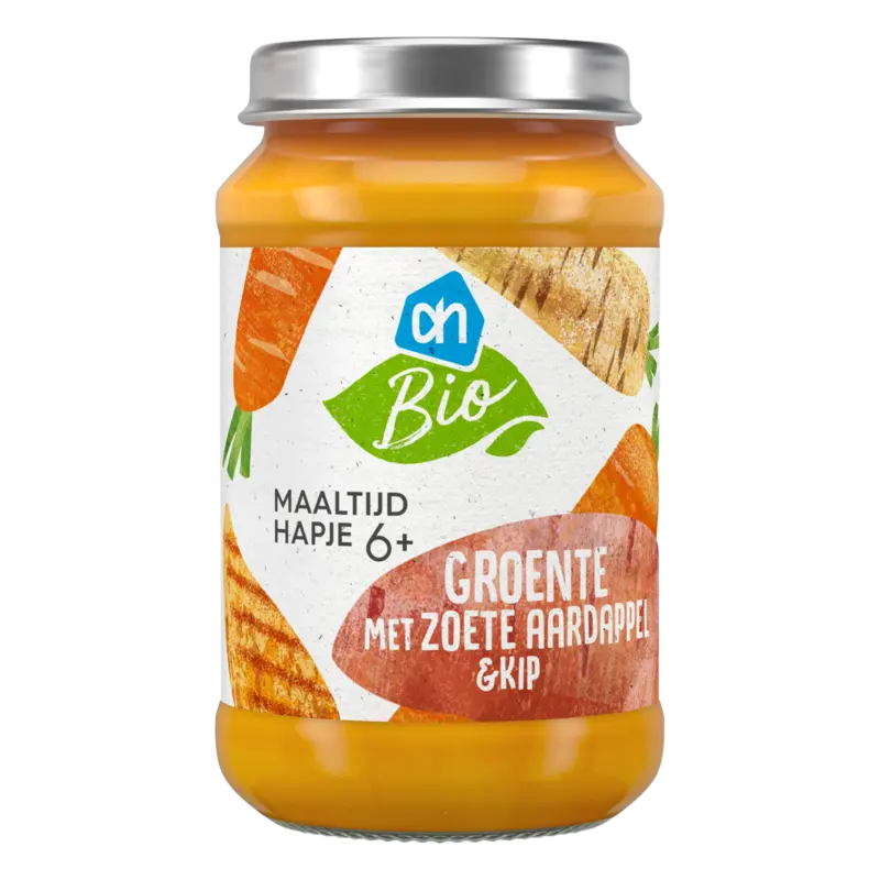 Biologisch Maaltijdhapje groente aardappel & kip 6+