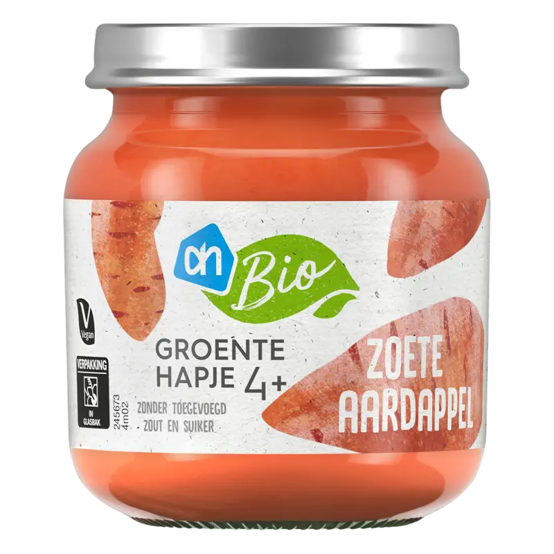Biologisch Groentehapje zoete aardappel 4+