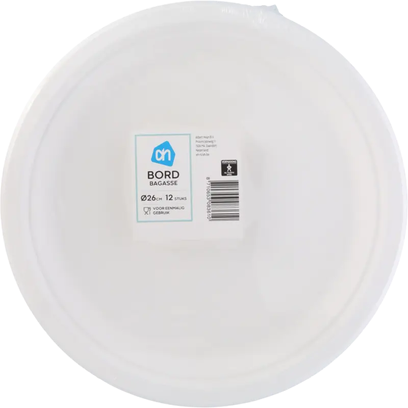 Bord rond wit bagasse 260mm