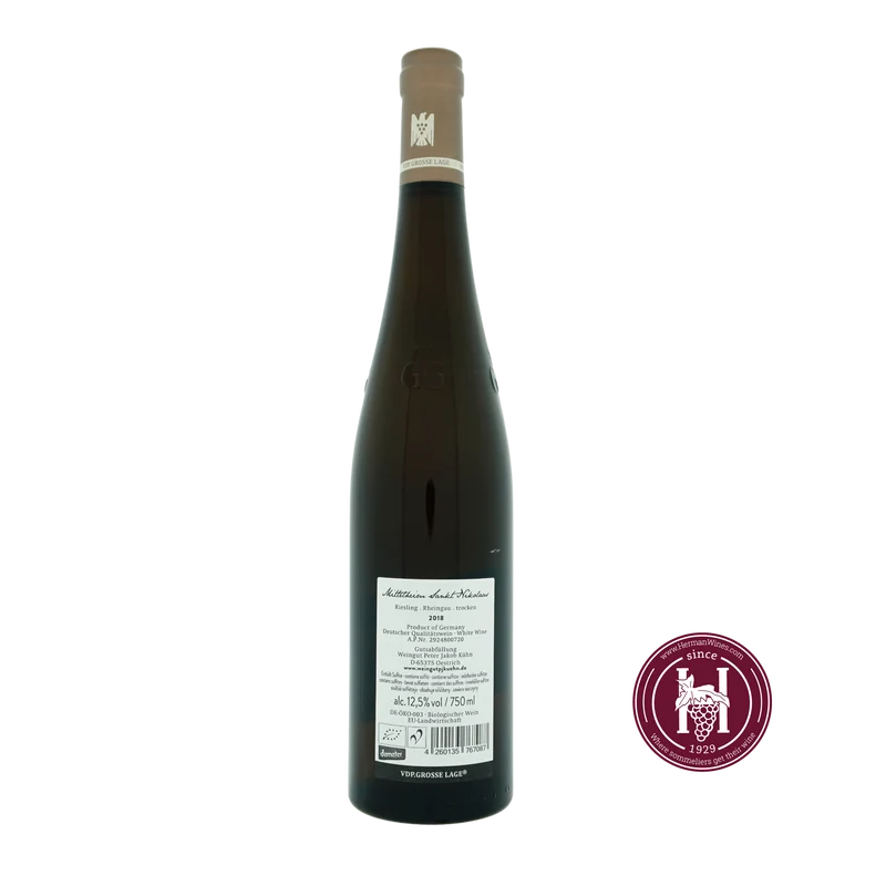 Mittelheim Sankt Nikolaus Grosses Gewachs - Peter Jakob Kühn - 2018 - 0.75L - Duitsland - Rheingau - Wit
