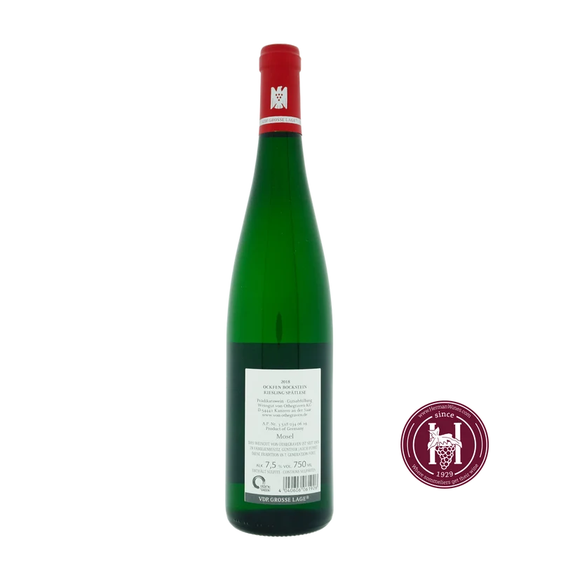 Ockfener Bockstein Riesling Spatlese - Von Othegraven - 2018 - 0.750L - Duitsland - Saar