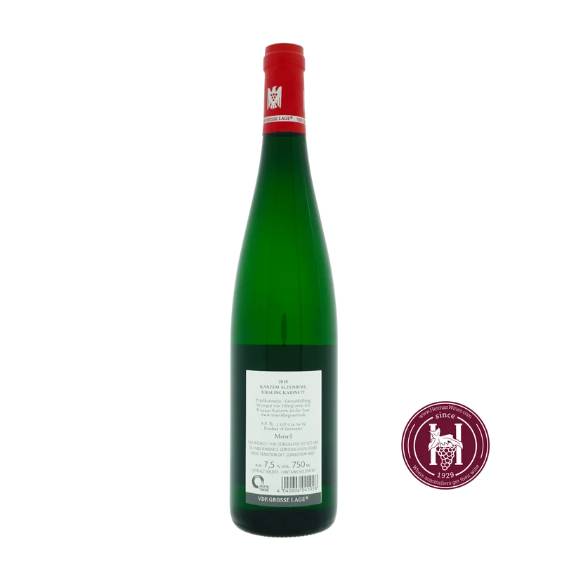 Kanzemer Altenberg Riesling Kabinett - Von Othegraven - 2018 - 0.750L - Duitsland - Saar