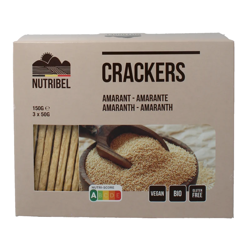 Nutribel Crackers amarant bio 150 gram