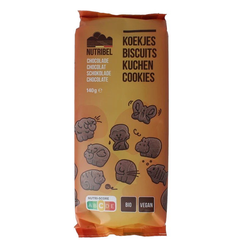 Nutribel Kinderkoekjes chocolade bio 140 gram