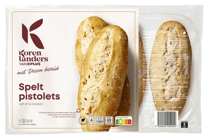 Korenlanders Spelt pistolets met desem bereid