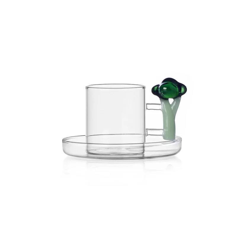 Koffiekop met schoteltje Broccoli