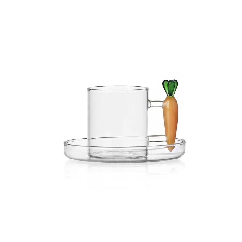 Koffiekop met schoteltje Carrot