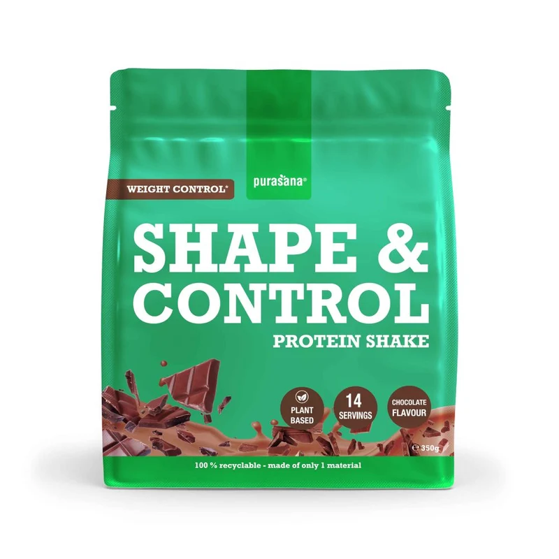 Purasana Shape & control plant protein chocolade 350 gram