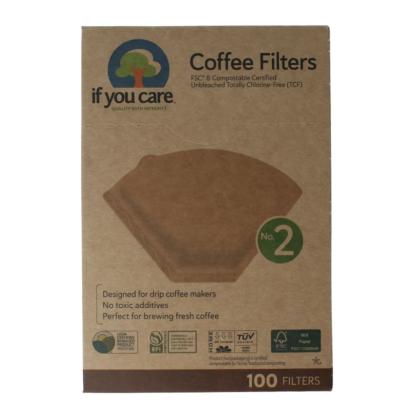 If You Care Koffiefilters no. 2 100 stuks
