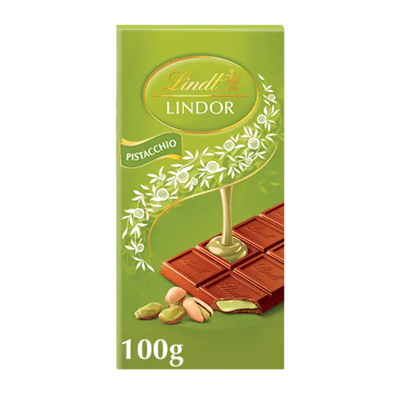 Lindt Lindor reep melkchocolade pistache