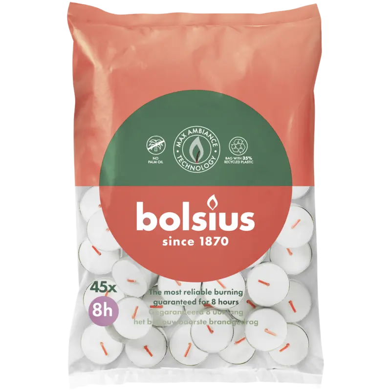 Bolsius Theelicht 8 uurs