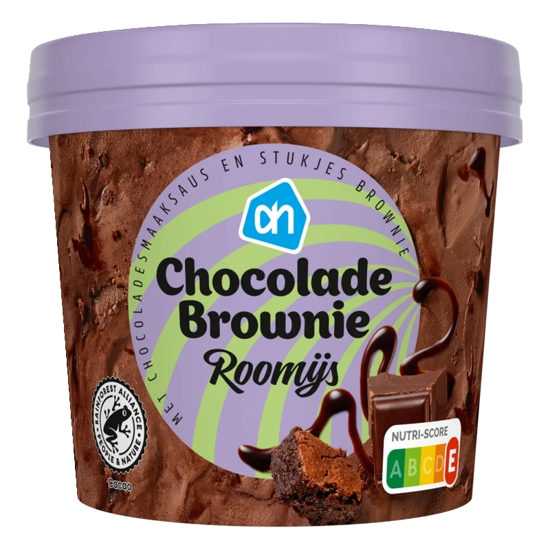 Chocolade brownie roomijs