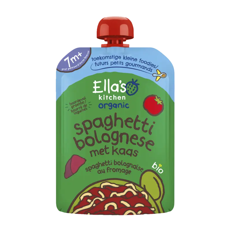 Ella's kitchen Spaghetti bolognese met kaas 7m+