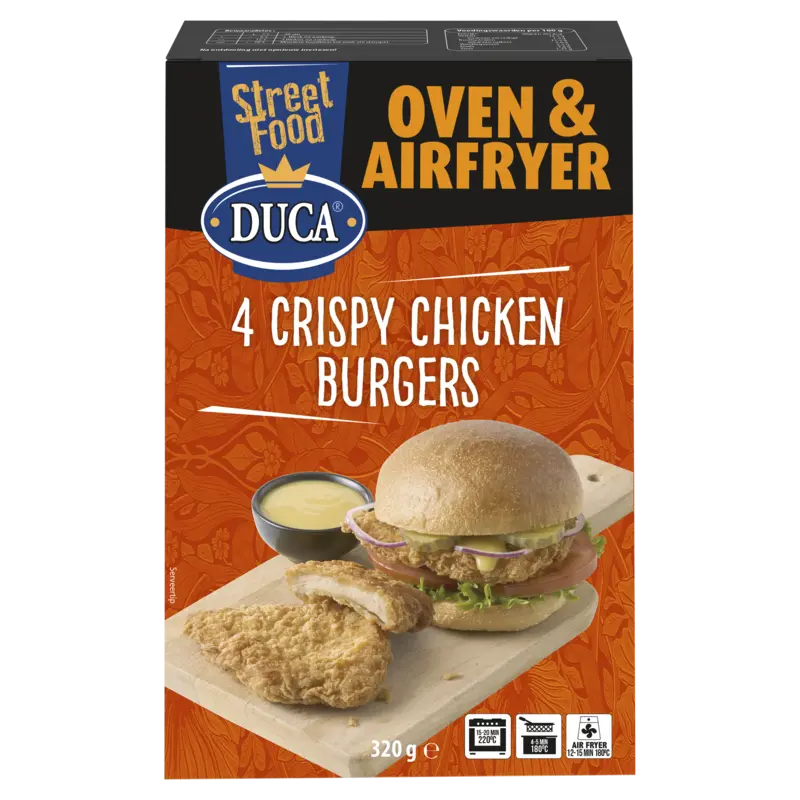 Duca 4 crispy chicken burgers