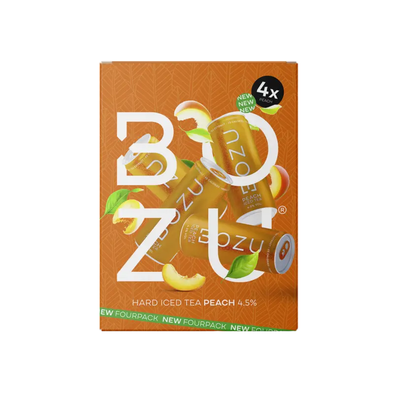 Bozu Hard iced tea peach 4-pack