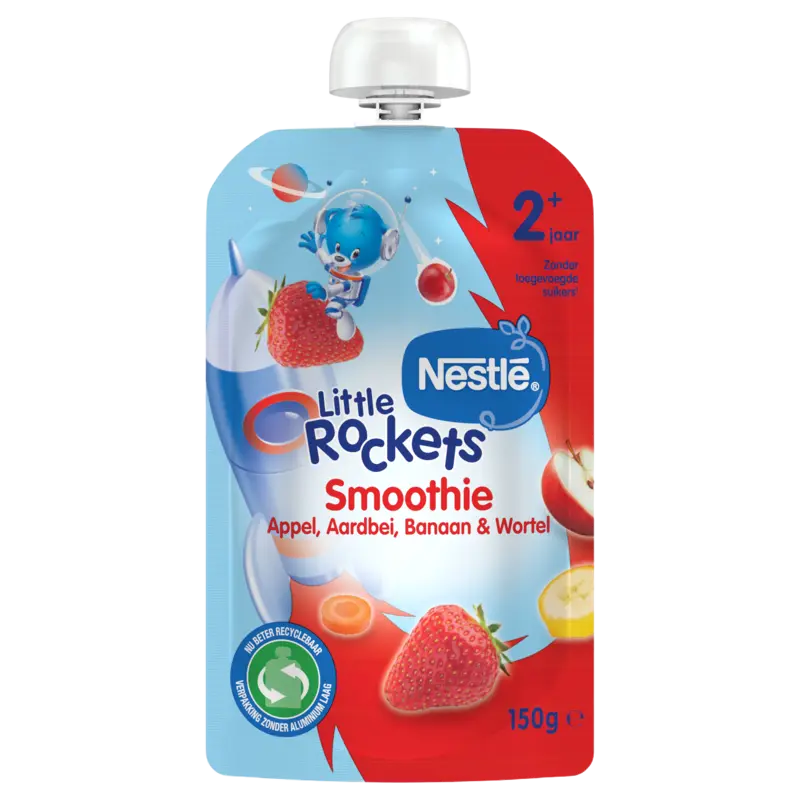 Little Rockets Smoothie aardbei appel banaan wortel 2+