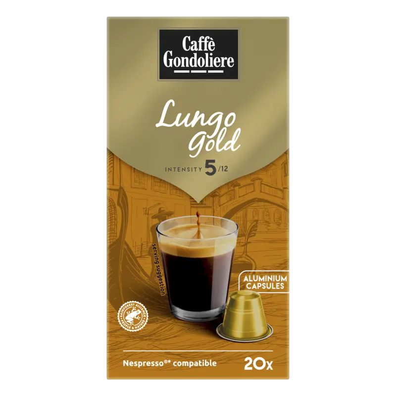Caffé Gondoliere Lungo gold capsules