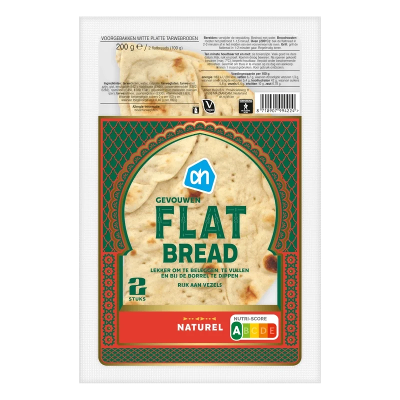 Gevouwen flatbread naturel