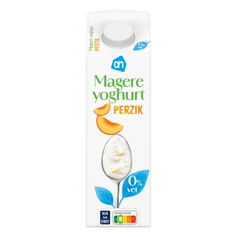 Magere yoghurt perzik