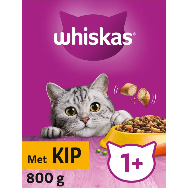 Whiskas 1+ Brokken met kip