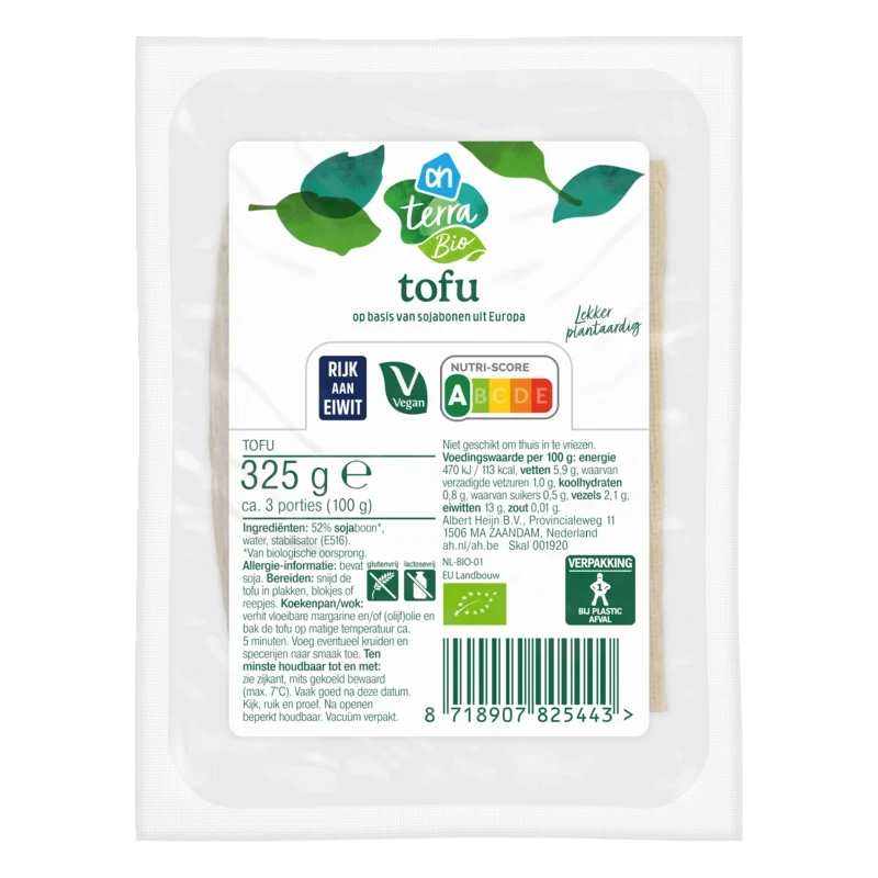 Terra Plantaardige biologische tofu naturel