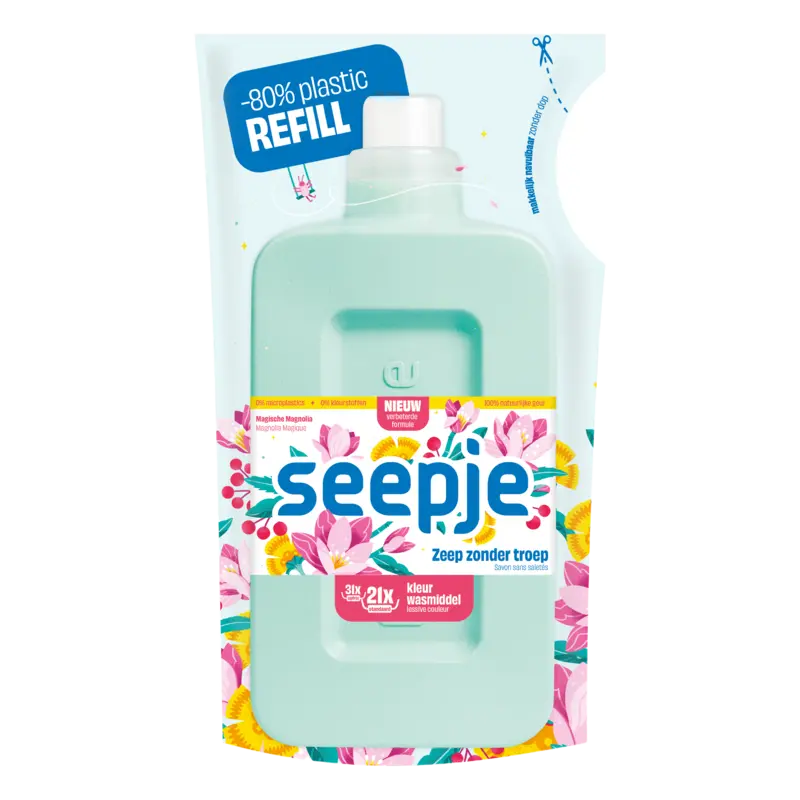 Seepje Wasmiddel navulzak kleur