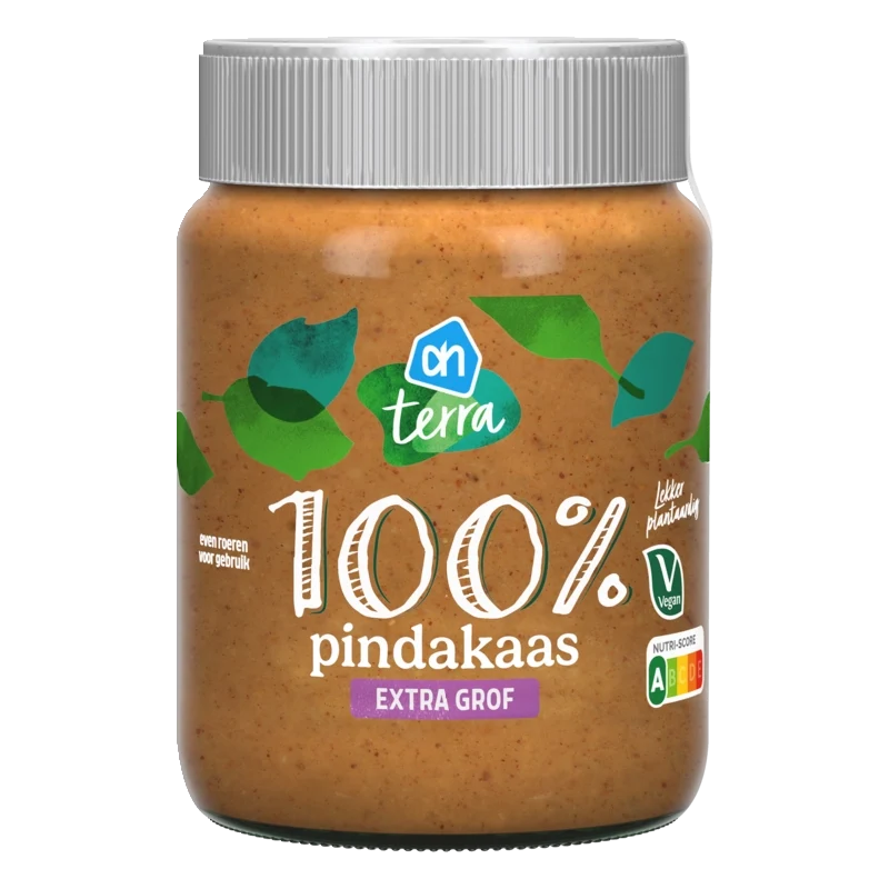 Terra Plantaardig 100% pindakaas extra grof