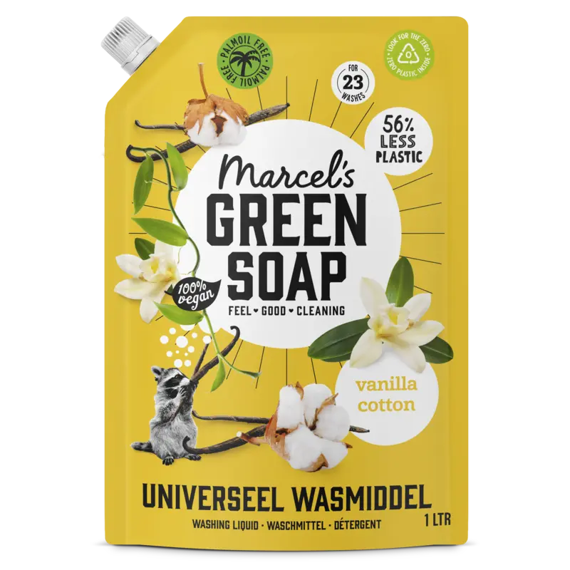Marcel's Green Soap Wasmiddel vanilla & cotton navulling