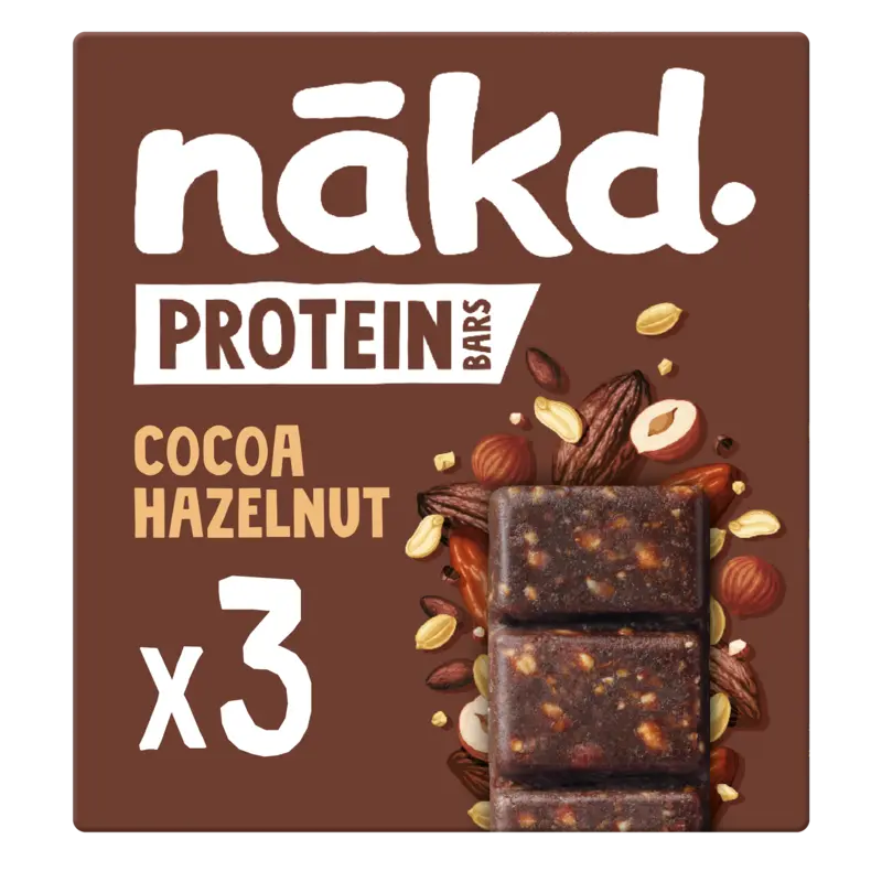Nakd. Protein bars cocoa hazelnut
