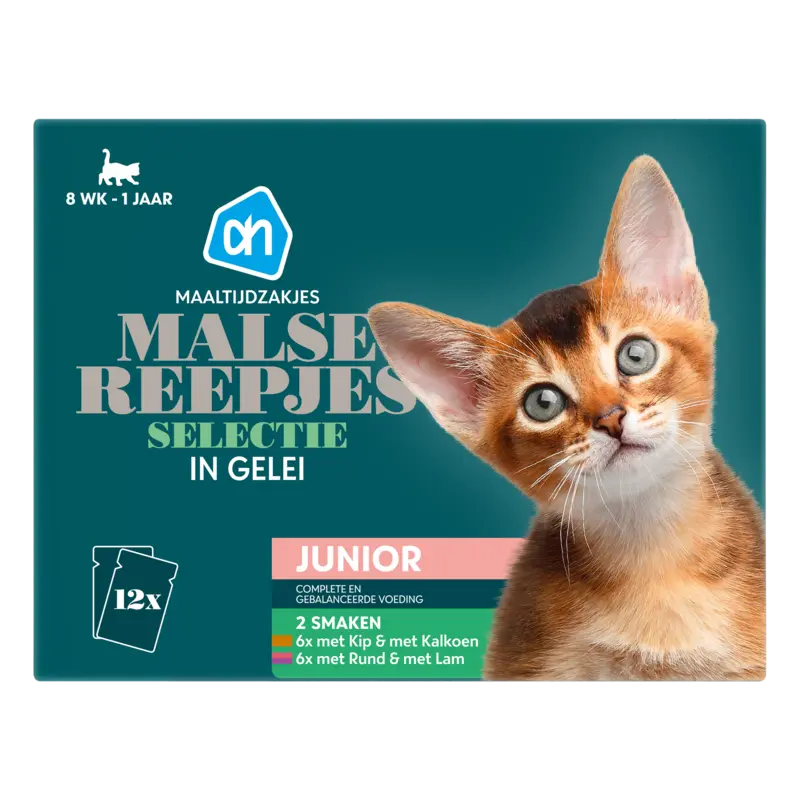 Maaltijdzak malse reepjes in gel junior