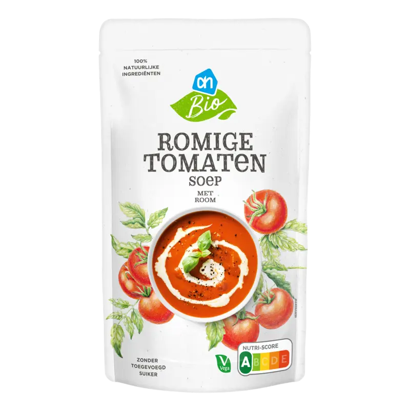 Biologisch Romige tomatensoep met room