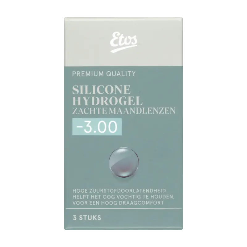 Etos Silicone zachte maandlenzen -3.00
