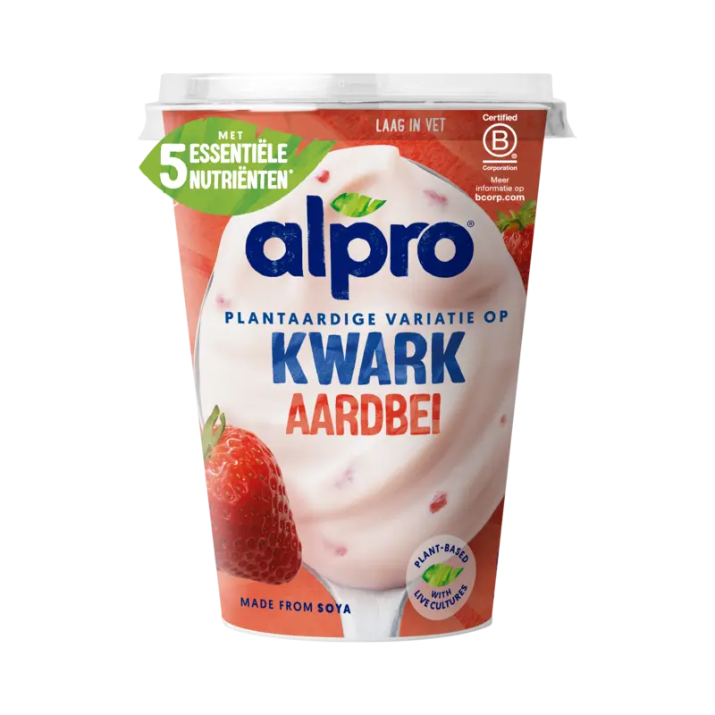 Alpro Plantaardige variatie op kwark aardbei
