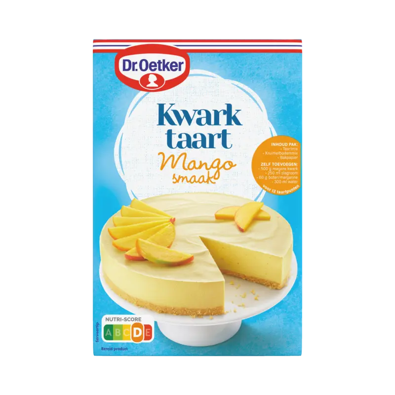 Dr. Oetker Kwarktaart mangosmaak bakmix