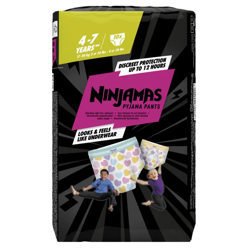 Ninjamas Absorberende pyjamabroekjes meisje 4-7