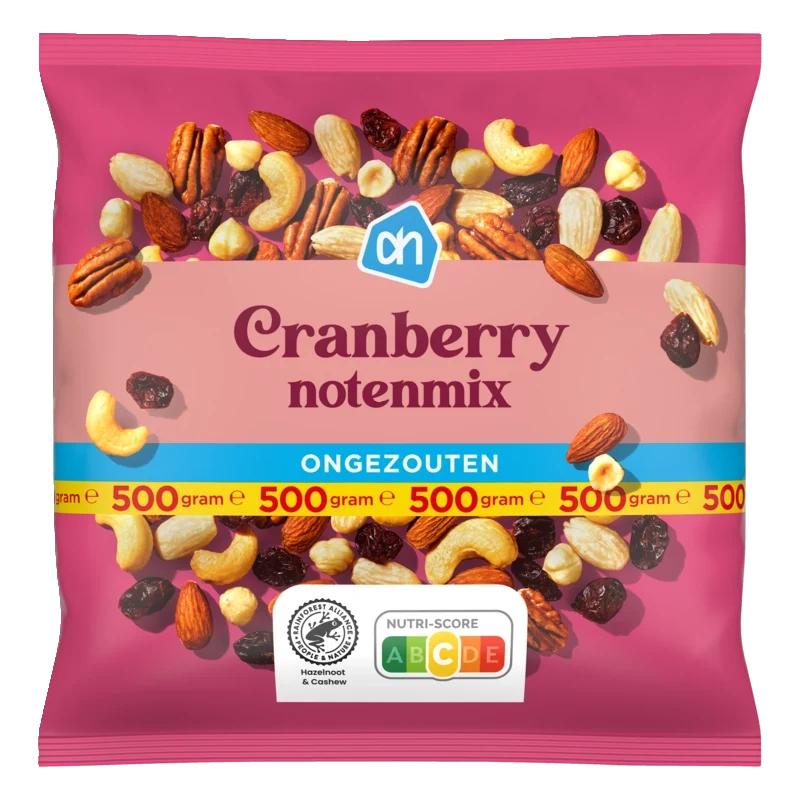 Cranberry notenmix ongezouten