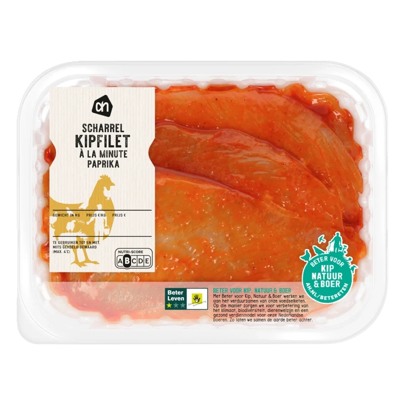 Scharrel kipfilet à la minute paprika