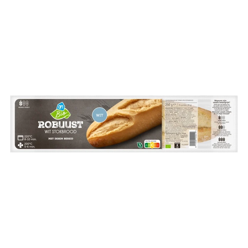 Biologisch Robuust wit stokbrood
