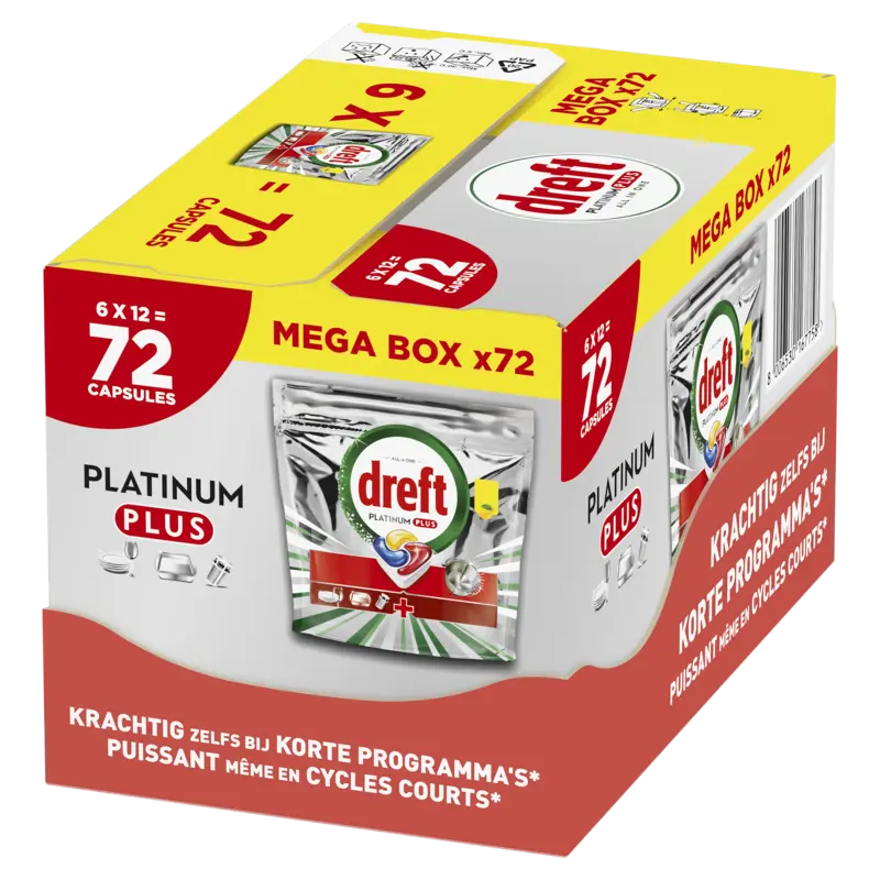Dreft Platinum plus vaatwastabletten 6-pack