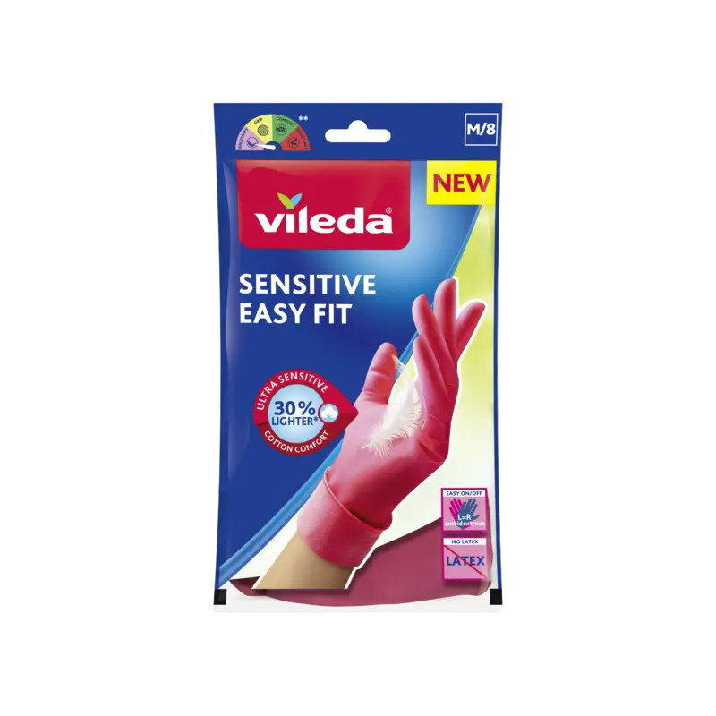 Vileda Handschoenen sensitive easy fit M