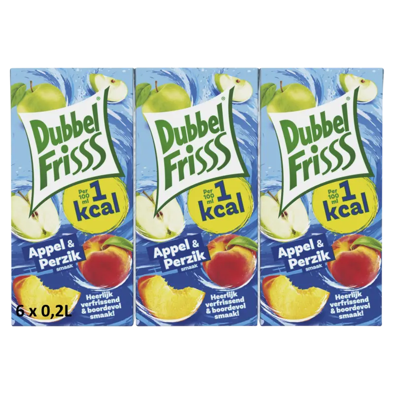 DubbelFrisss Appel & perzik 6-pack