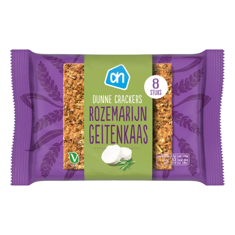 Dunne crackers rozemarijn geitenkaas