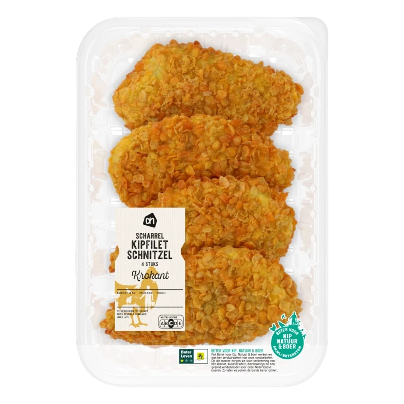 Scharrel krokant kipfiletschnitzel