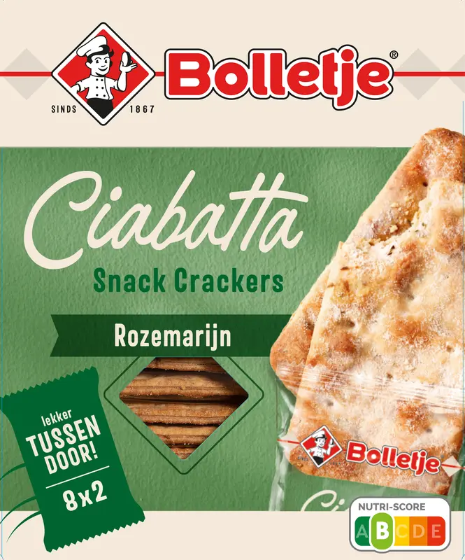Bolletje Ciabatta crackers rozemarijn